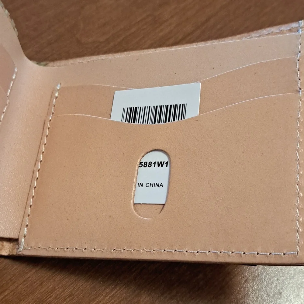 Red Dirt Zhat Woven Leather Money Clip - Tan and Black